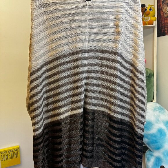 J. Jill Tri-Colored Open Front 3/4 Sleeve Lightweight Cardigan Size Small - Picture 2 of 4